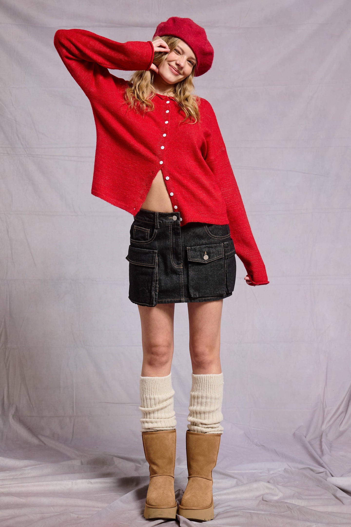 black button down cardigan